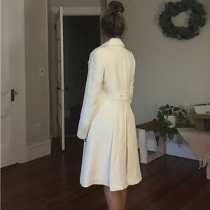 Cream Massimo long coat elegant